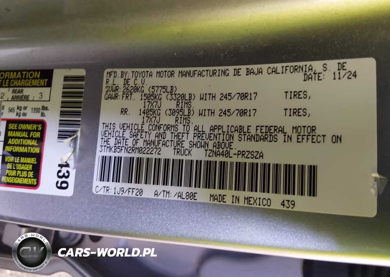 2024 Toyota Tacoma Sr5 VIN:3TMKB5FN2RM022272 - 9