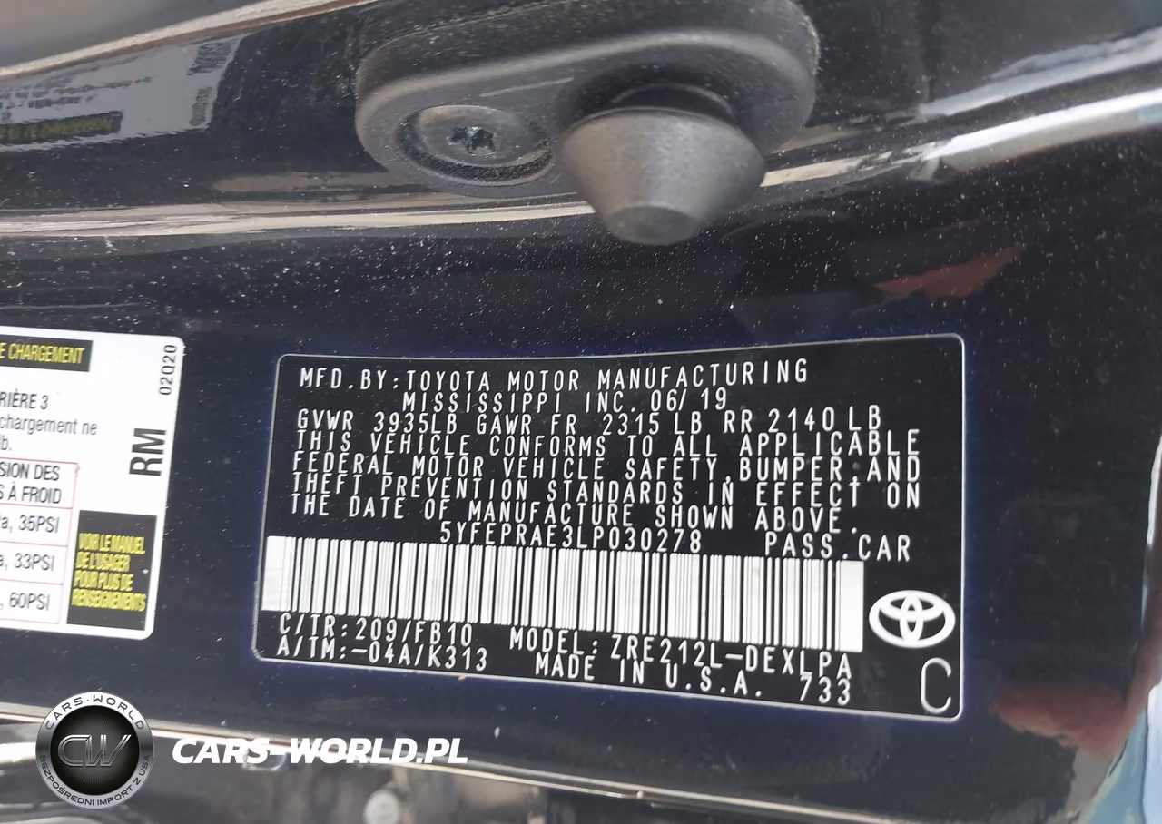 2020 Toyota Corolla Le VIN:5YFEPRAE3LP030278 - 9