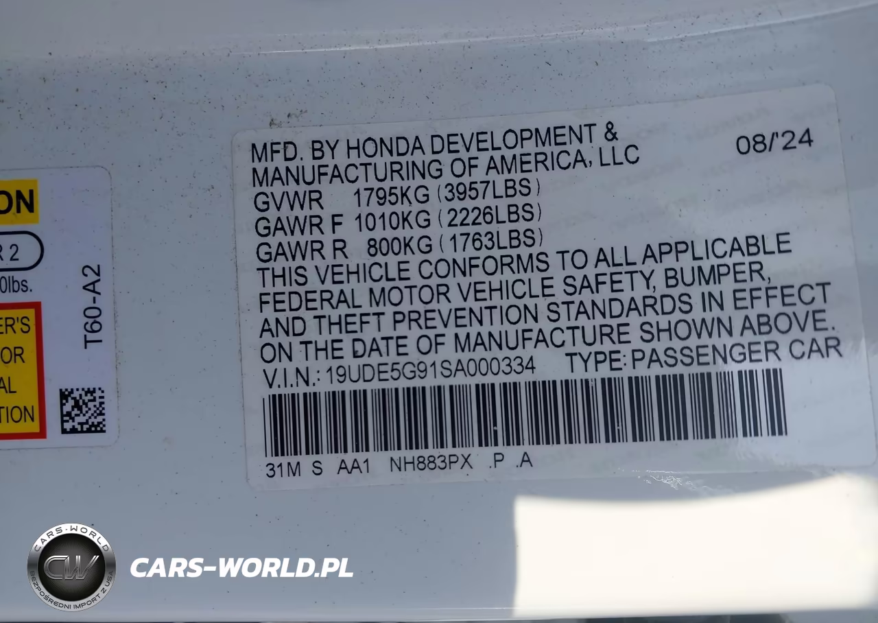 2025 Acura Integra Type S VIN:19UDE5G91SA000334 - 9