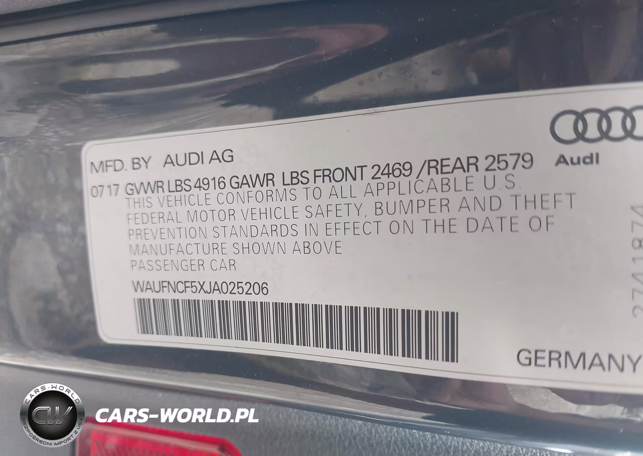 2018 Audi A5 2.0T Premium VIN:WAUFNCF5XJA025206 - 9