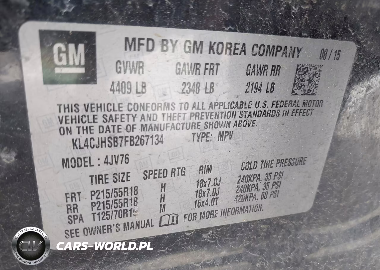 2015 Buick Encore Premium VIN:KL4CJHSB7FB267134 - 9