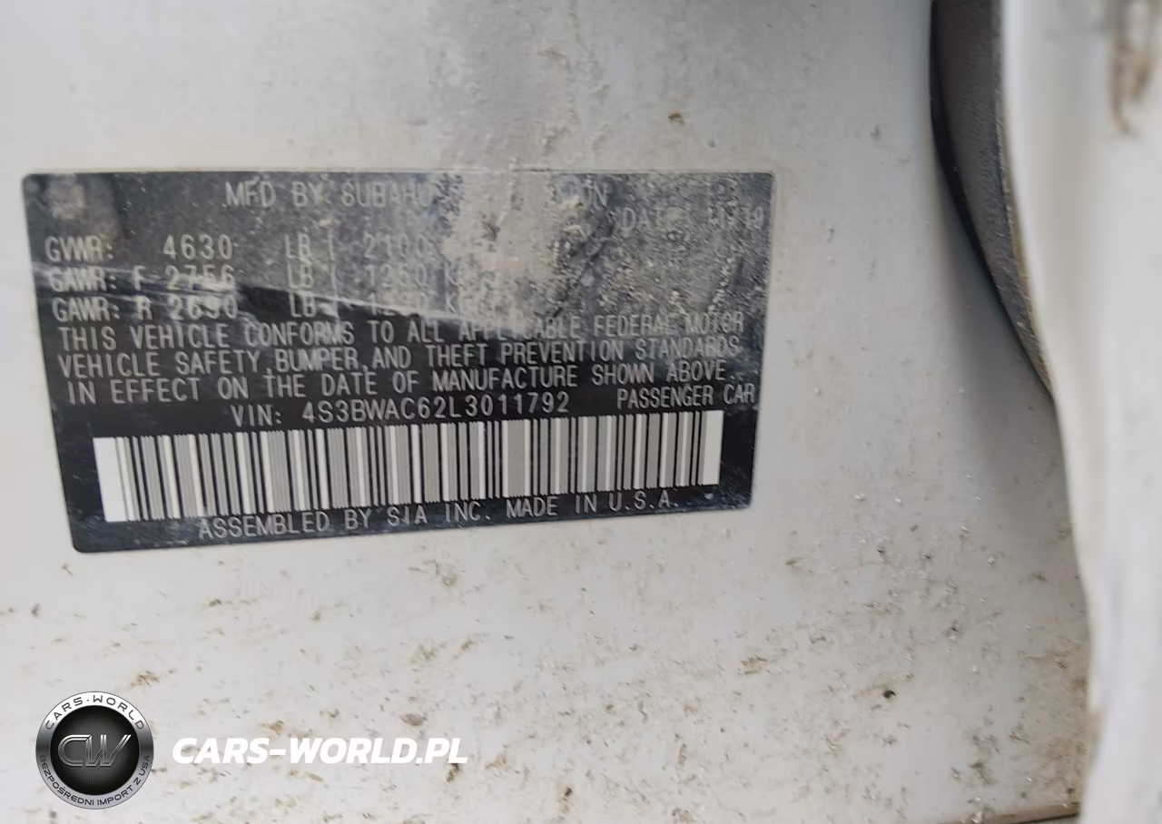 2020 Subaru Legacy Premium VIN:4S3BWAC62L3011792 - 9