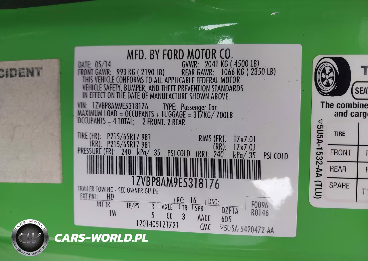 2014 Ford Mustang V6 VIN:1ZVBP8AM9E5318176 - 9