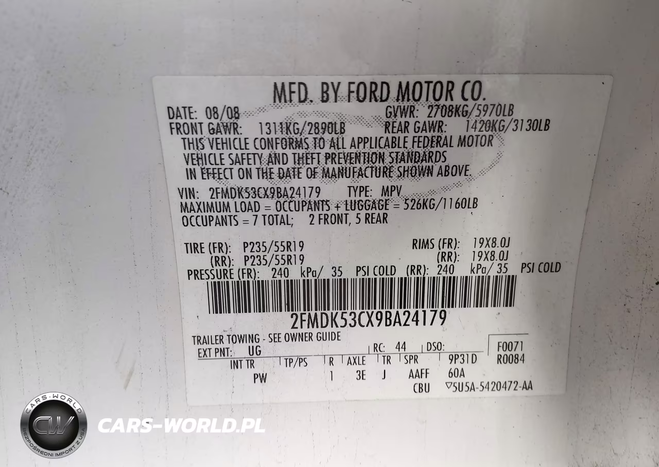 2009 Ford Flex Limited VIN:2FMDK53CX9BA24179 - 9