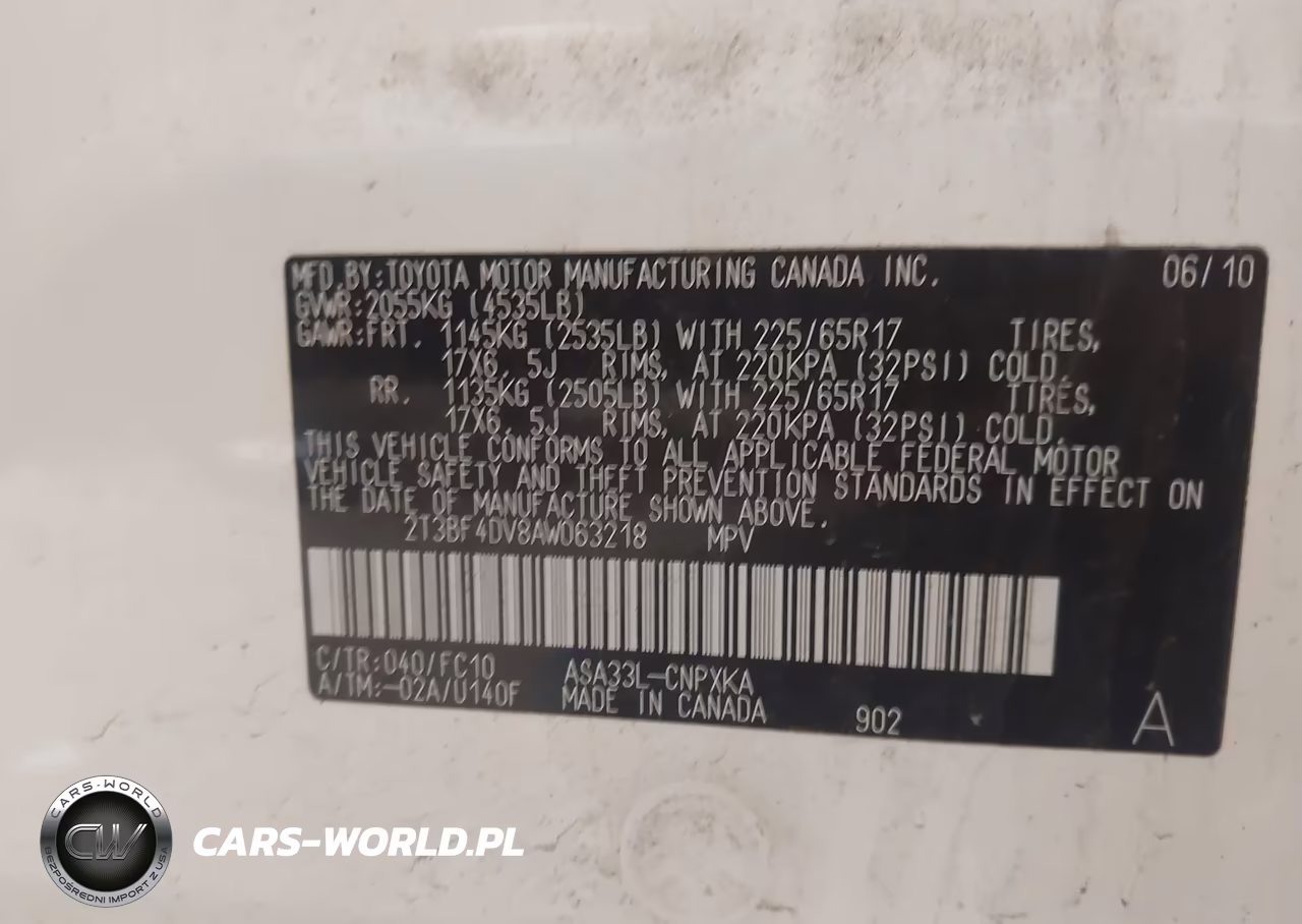 2010 Toyota Rav4 VIN:2T3BF4DV8AW063218 - 9