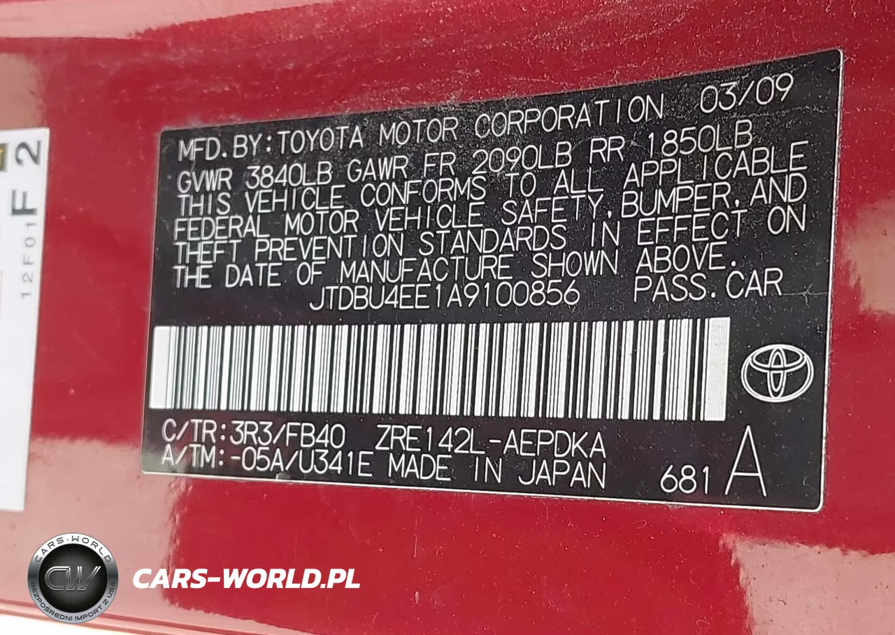 2010 Toyota Corolla VIN:JTDBU4EE1A9100856 - 8