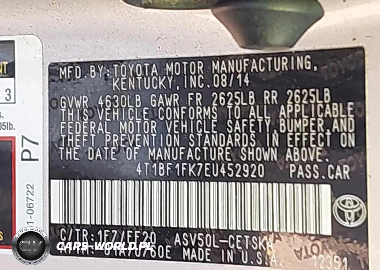 2014 Toyota Camry Se VIN:4T1BF1FK7EU452920 - 9