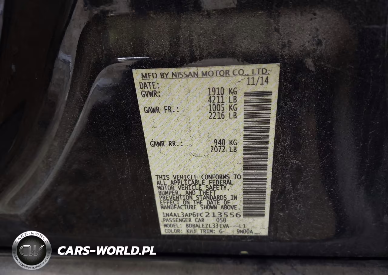 2015 Nissan Altima 2.5 S VIN:1N4AL3AP6FC213556 - 9