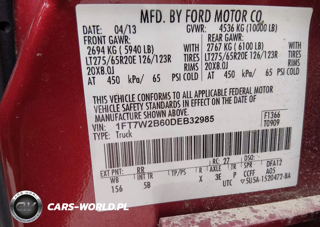 2013 Ford Super Duty F-250 Srw Lariat VIN:1FT7W2B60DEB32985 - 9
