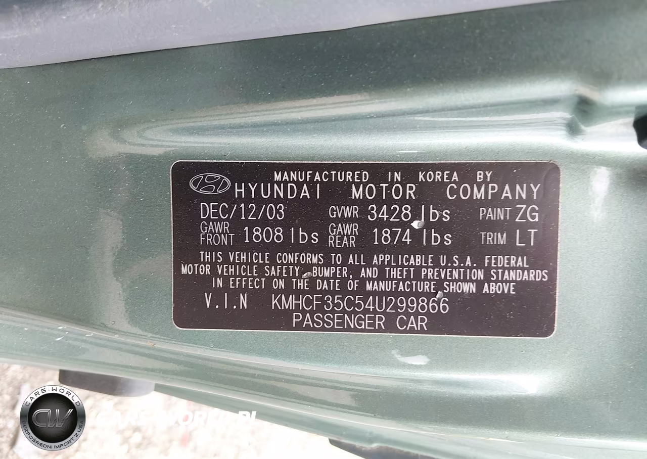 2004 Hyundai Accent VIN:KMHCF35C54U299866 - 9