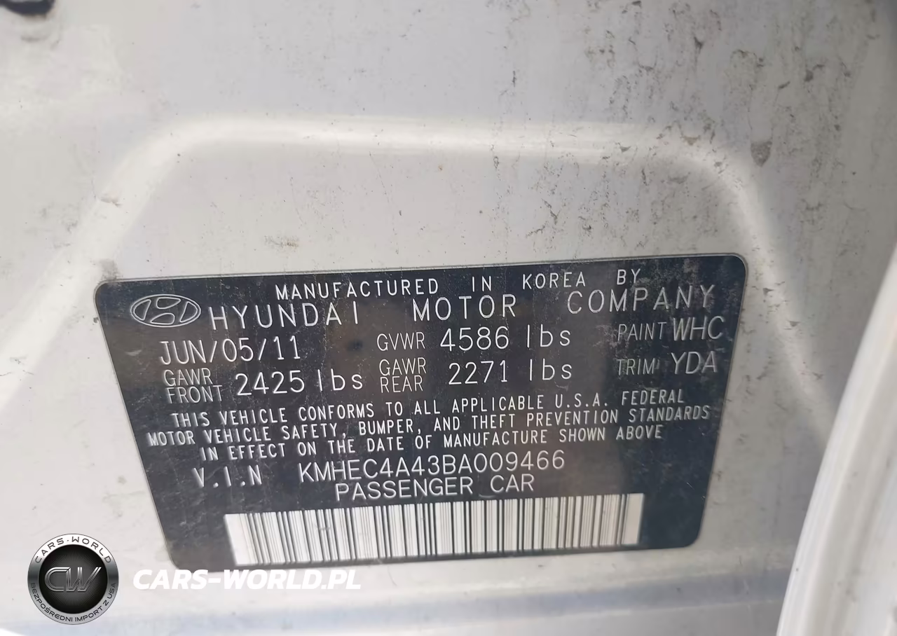 2011 Hyundai Sonata Hybrid VIN:KMHEC4A43BA009466 - 9