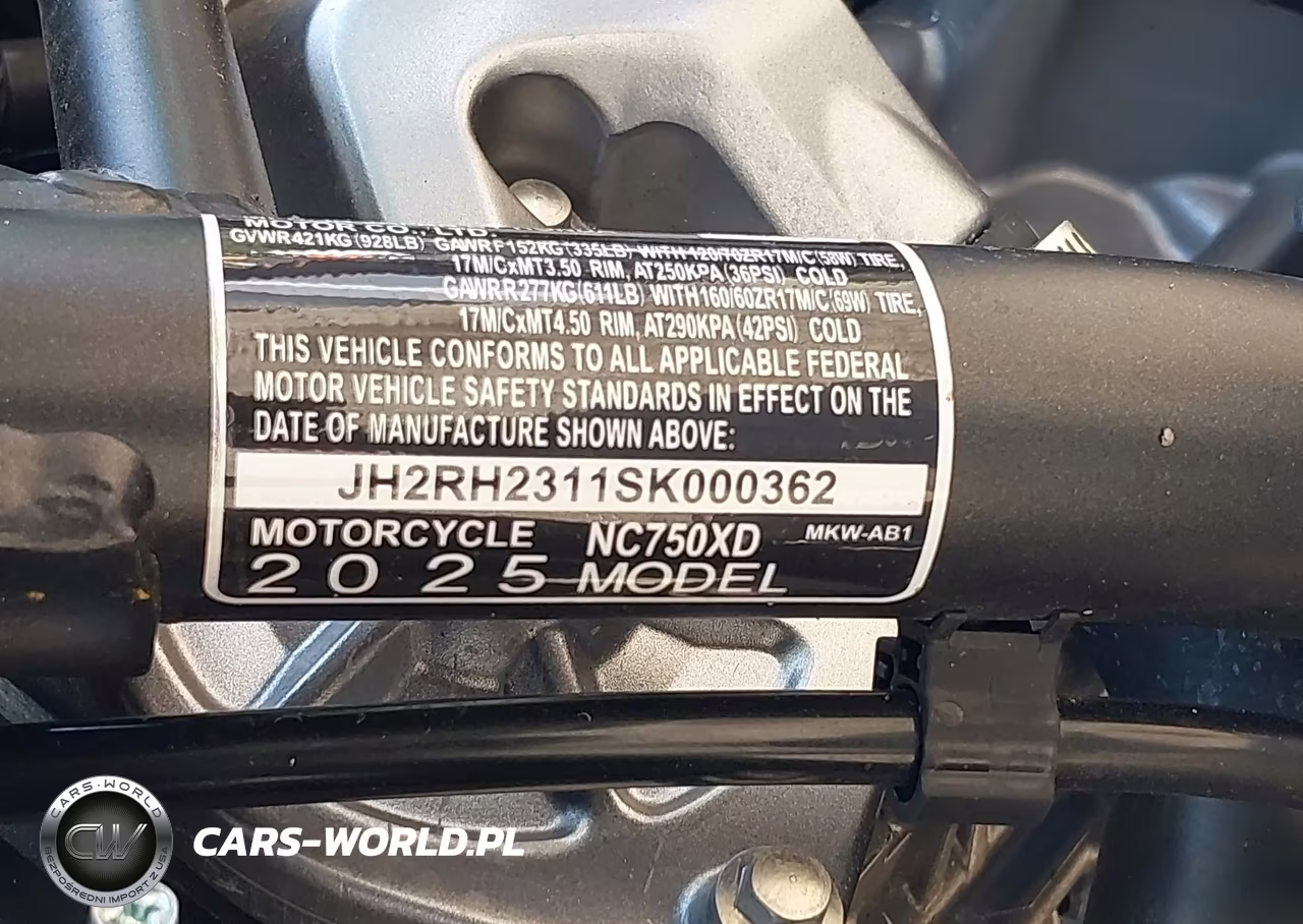 2025 Honda Nc750 Xd VIN:JH2RH2311SK000362 - 10