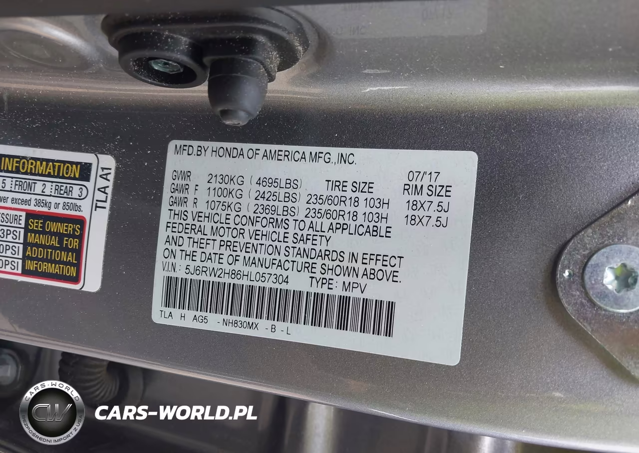 2017 Honda Cr-V Ex-L-Ex-L Navi VIN:5J6RW2H86HL057304 - 9