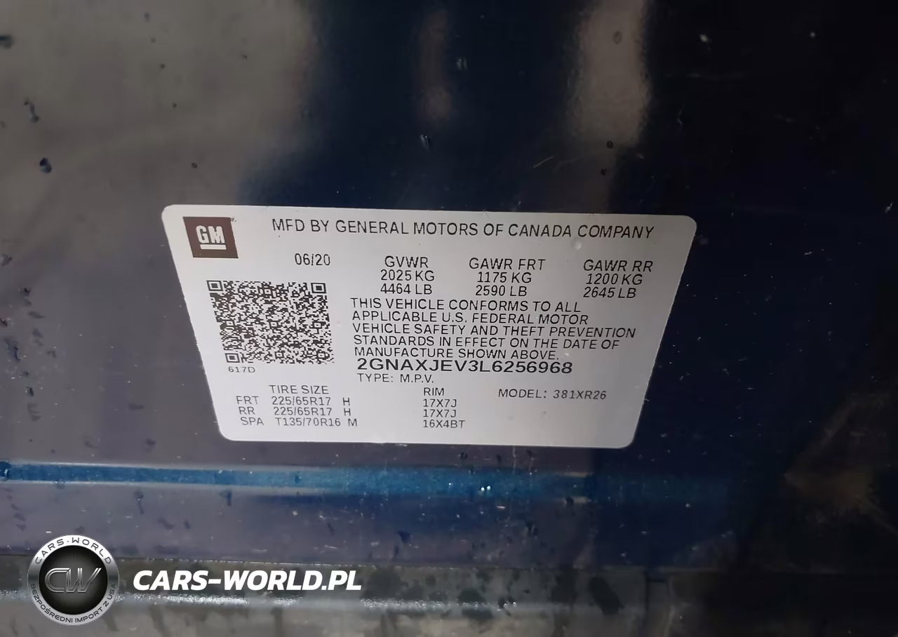 2020 Chevrolet Equinox Fwd 2Fl VIN:2GNAXJEV3L6256968 - 9