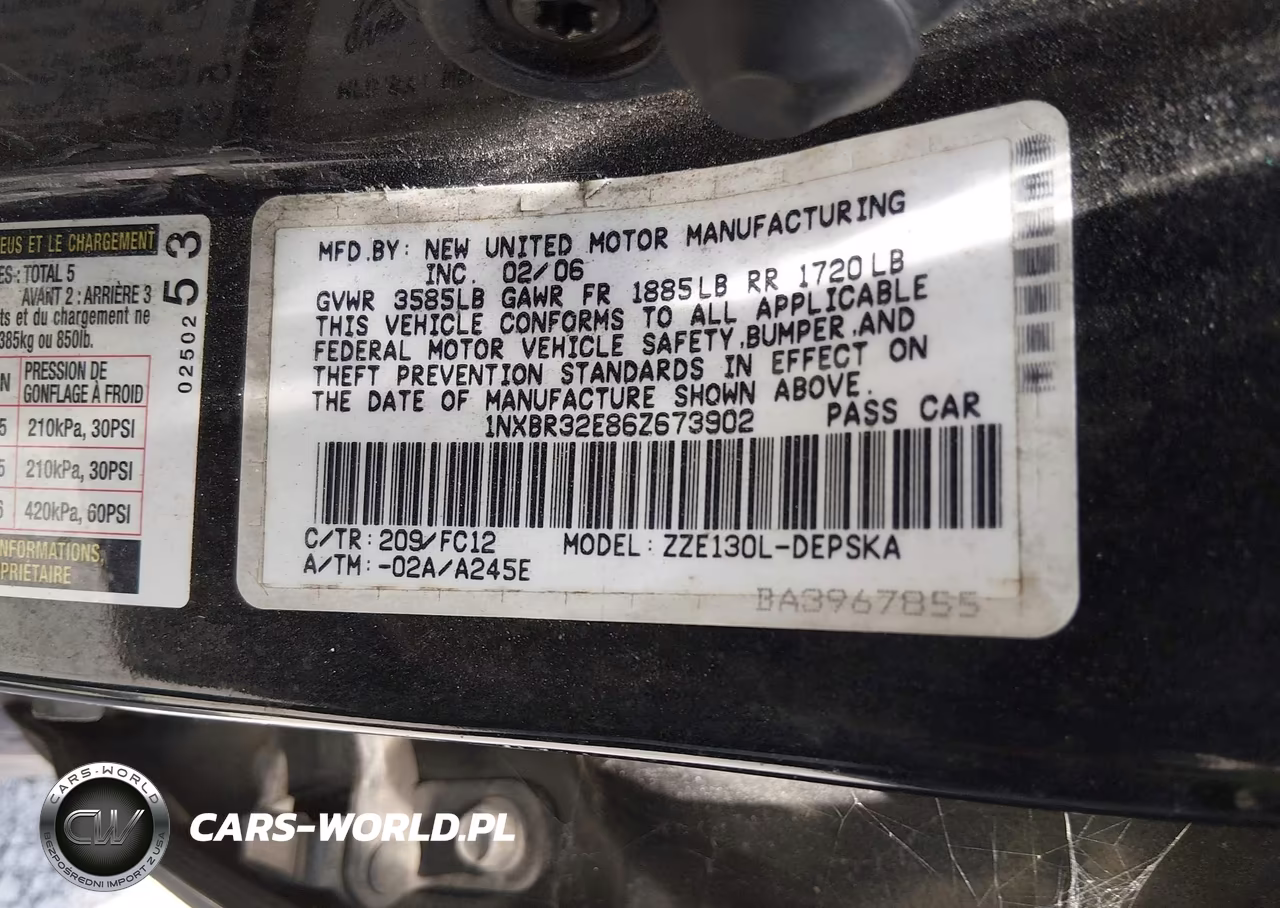 2006 Toyota Corolla S VIN:1NXBR32E86Z673902 - 9