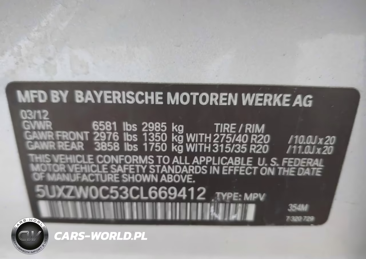 2012 BMW X5 xDrive35D VIN:5UXZW0C53CL669412 - 9