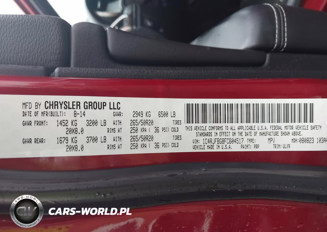 2015 Jeep Grand Cherokee Limited VIN:1C4RJFBG8FC604517 - 9