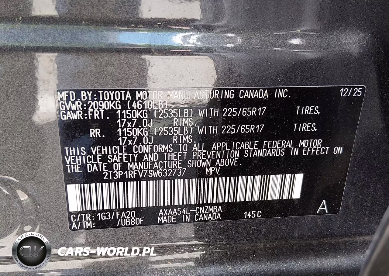2025 Toyota Rav4 Xle VIN:2T3P1RFV7SW632737 - 9