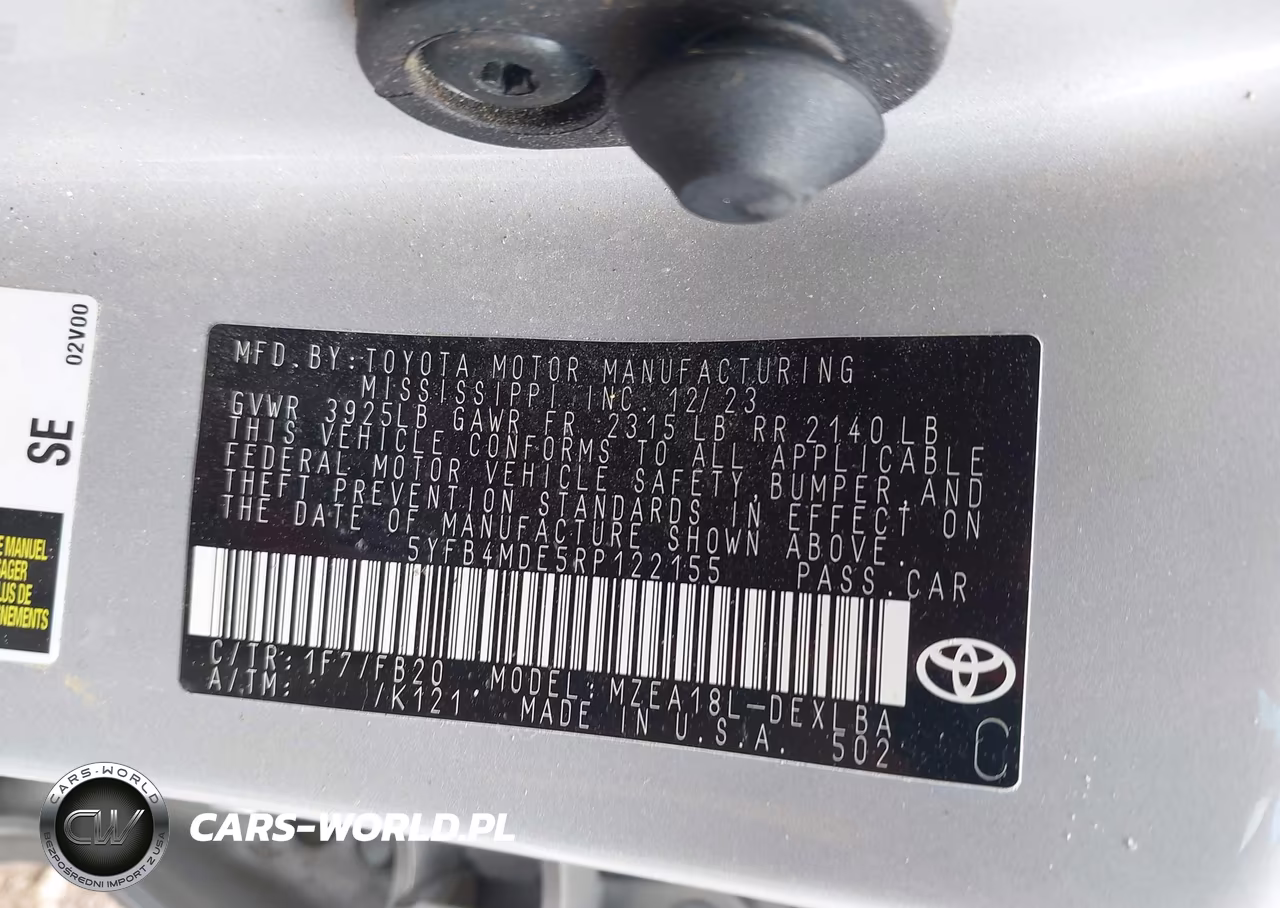 2024 Toyota Corolla Le VIN:5YFB4MDE5RP122155 - 9