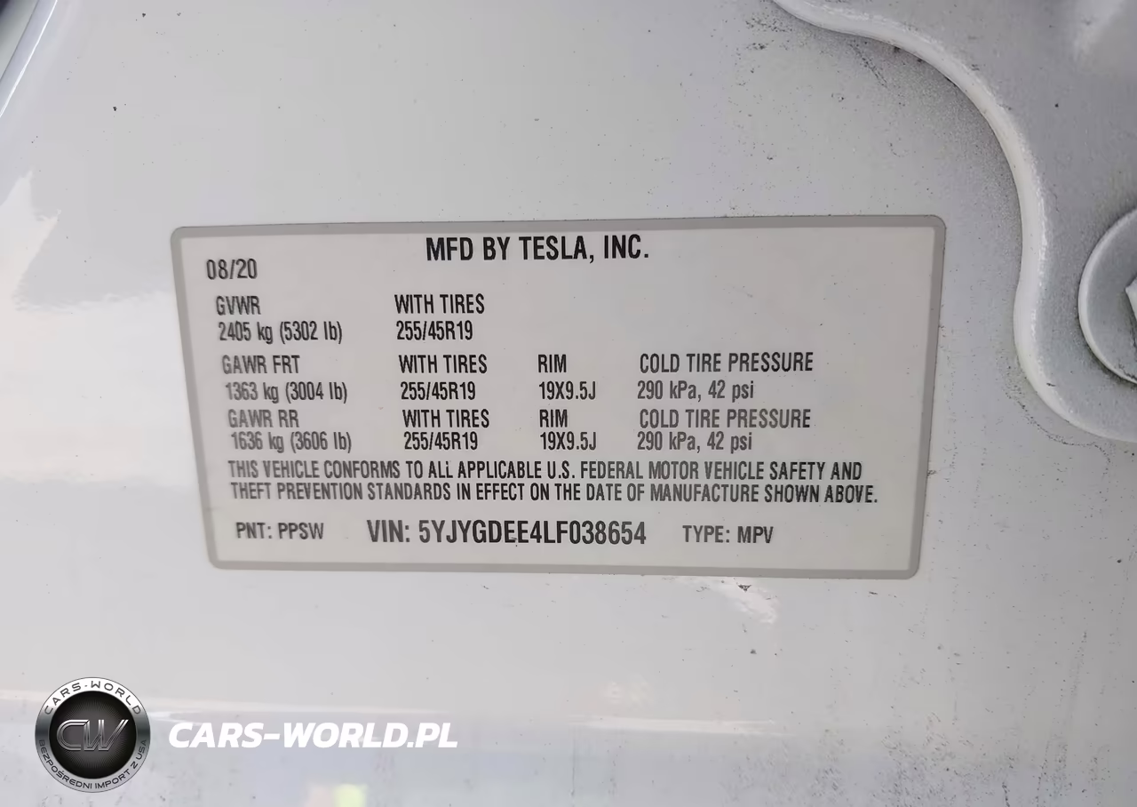 2020 Tesla Model Y Long Range Dual Motor All-Wheel Drive VIN:5YJYGDEE4LF038654 - 9