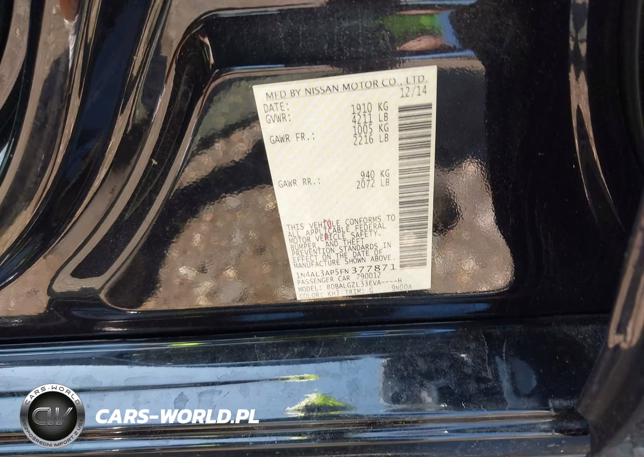 2015 Nissan Altima 2.5 S VIN:1N4AL3AP5FN377871 - 9