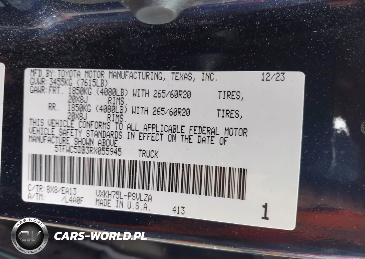2024 Toyota Tundra Hybrid Limited 4Wd VIN:5TFWC5DB3RX055945 - 9