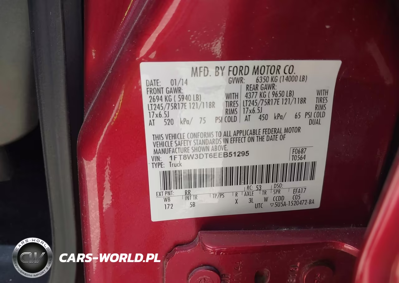 2014 Ford F350 Super Duty VIN:1FT8W3DT6EEB51295 - 8