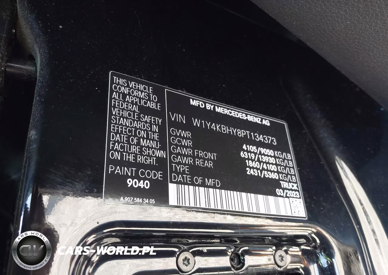 2023 Mercedes-Benz Sprinter 2500 Standard Roof 4-Cyl Diesel VIN:W1Y4KBHY8PT134373 - 9