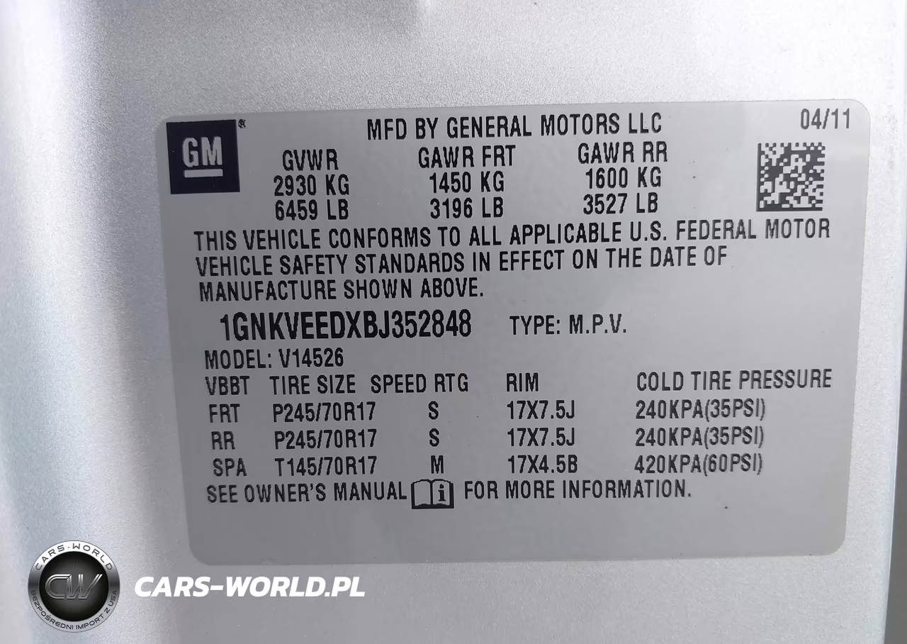 2011 Chevrolet Traverse Ls VIN:1GNKVEEDXBJ352848 - 9