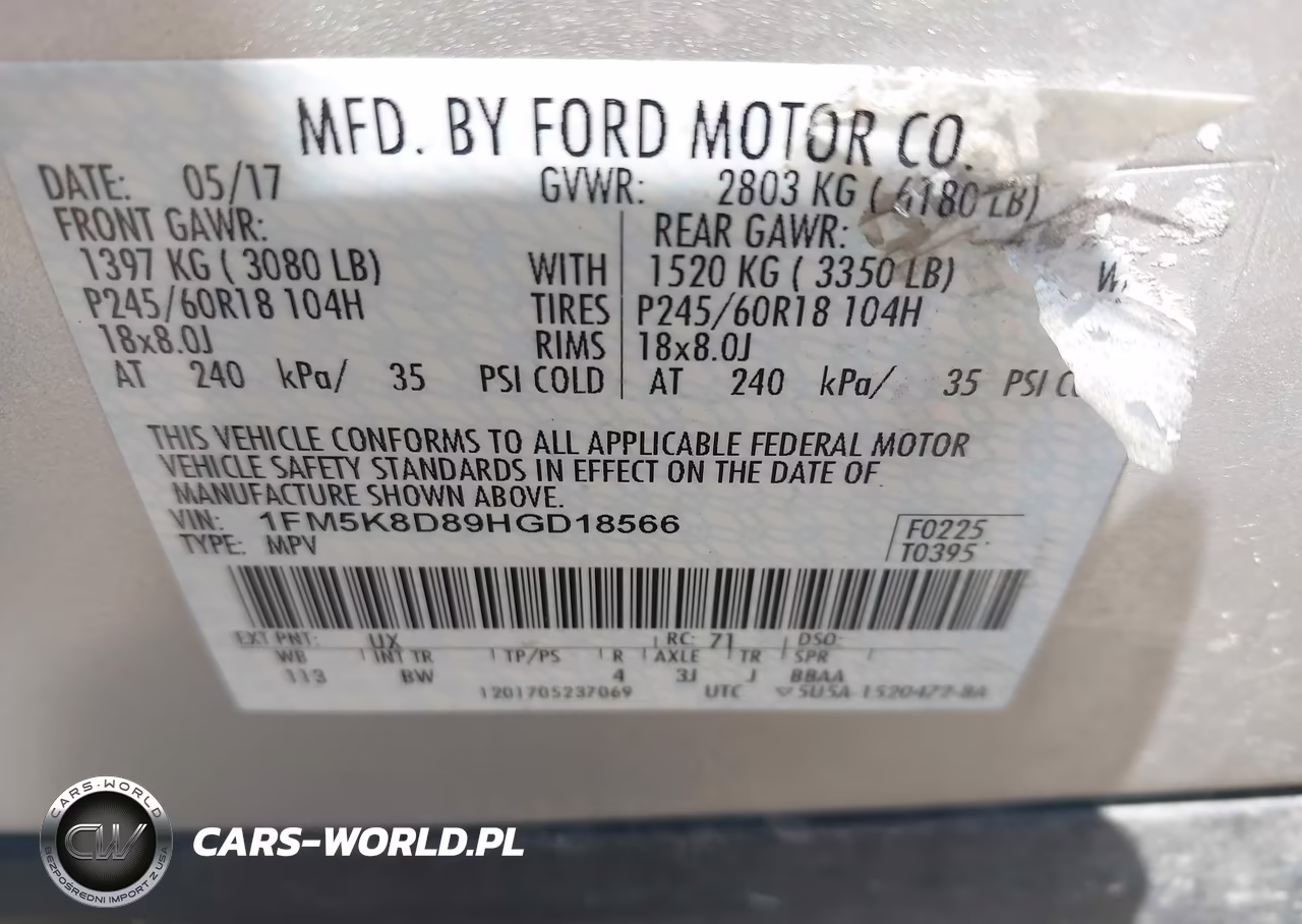 2017 Ford Explorer Xlt VIN:1FM5K8D89HGD18566 - 9