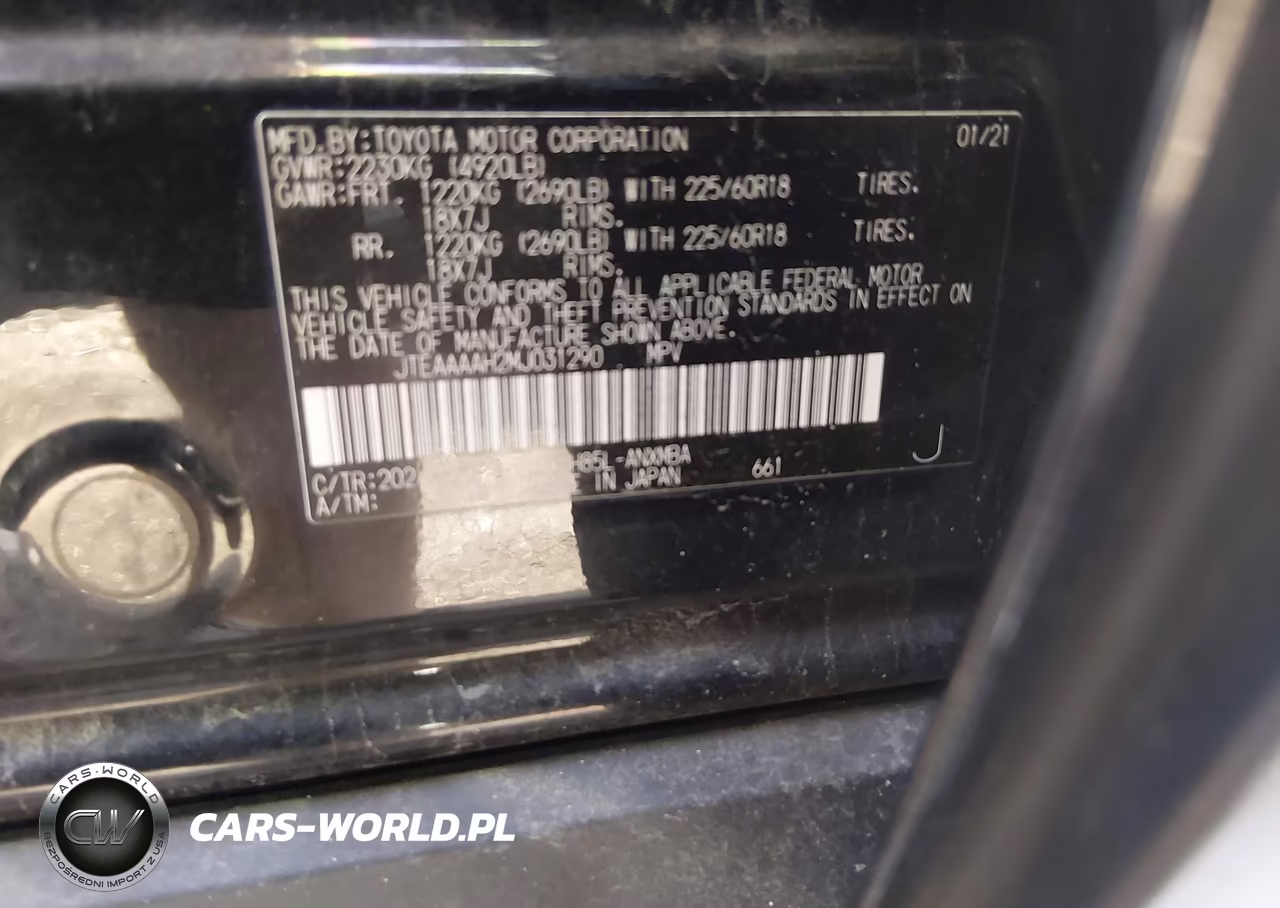 2021 Toyota Venza Le VIN:JTEAAAAH2MJ031290 - 9