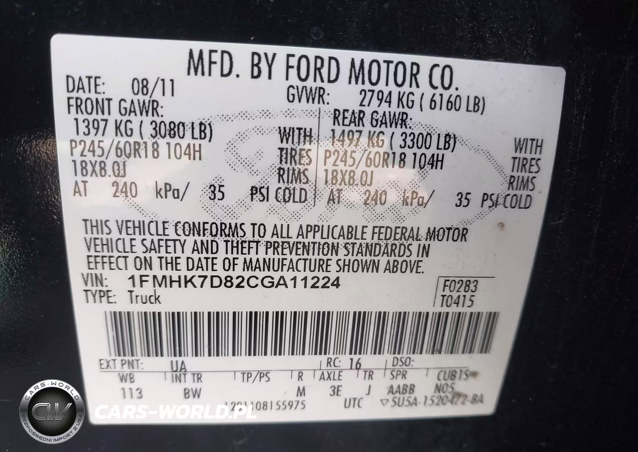 2012 Ford Explorer Xlt VIN:1FMHK7D82CGA11224 - 9