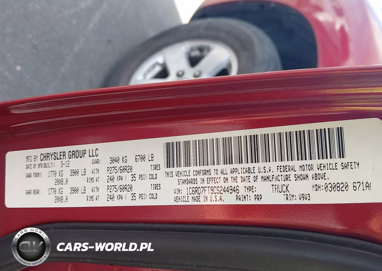 2012 Ram 1500 Express VIN:1C6RD7FT9CS244946 - 9