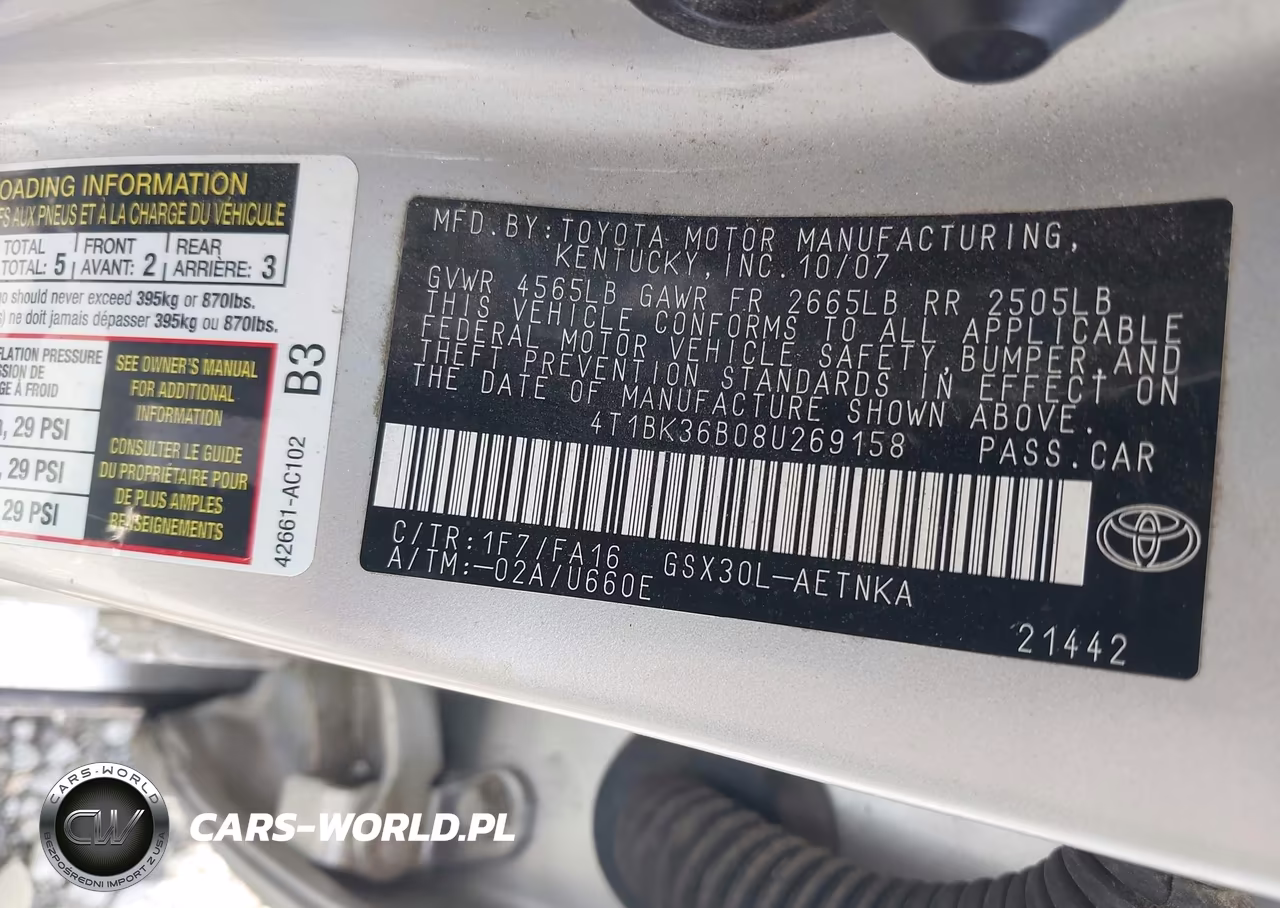 2008 Toyota Avalon Xl VIN:4T1BK36B08U269158 - 9