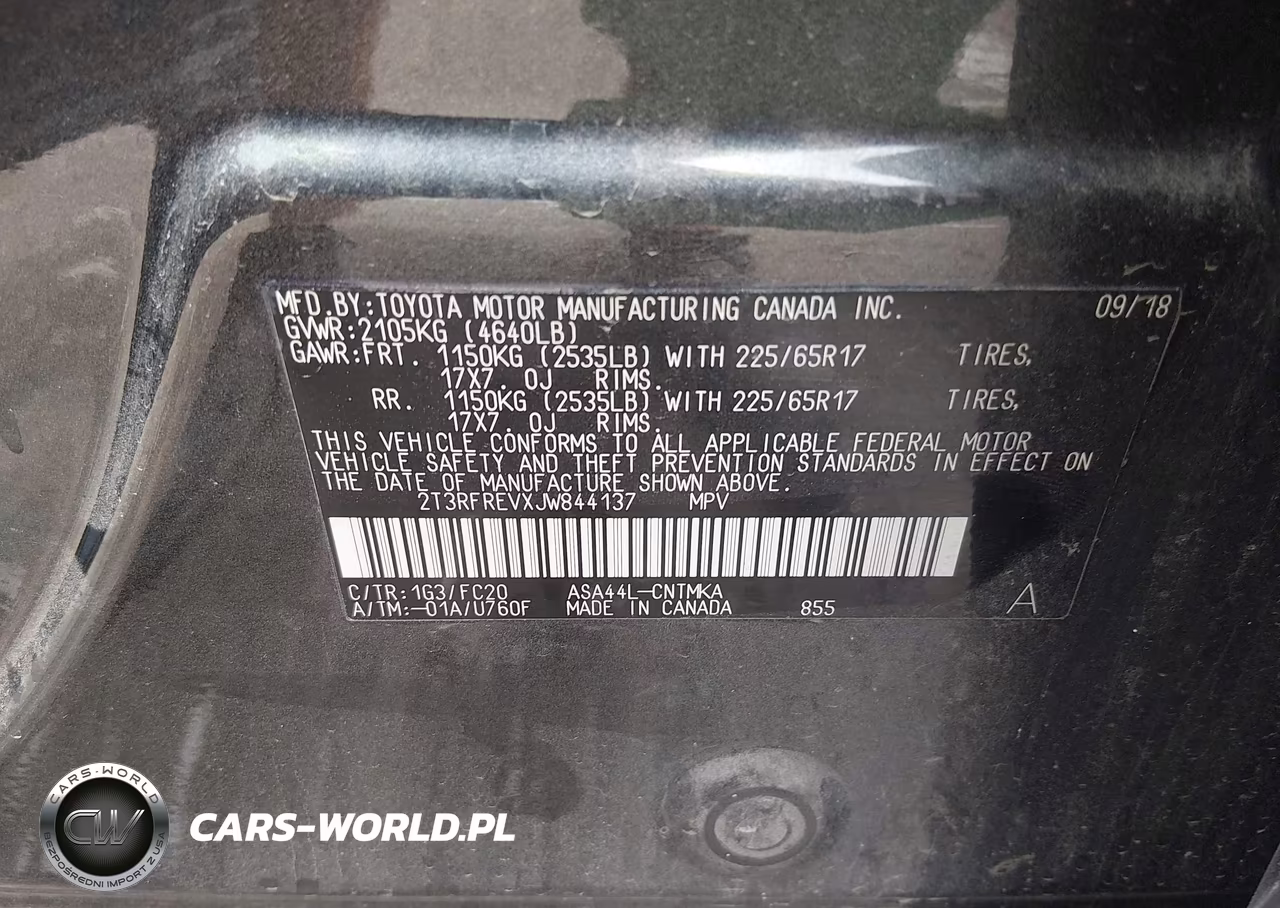 2018 Toyota Rav4 Xle VIN:2T3RFREVXJW844137 - 9