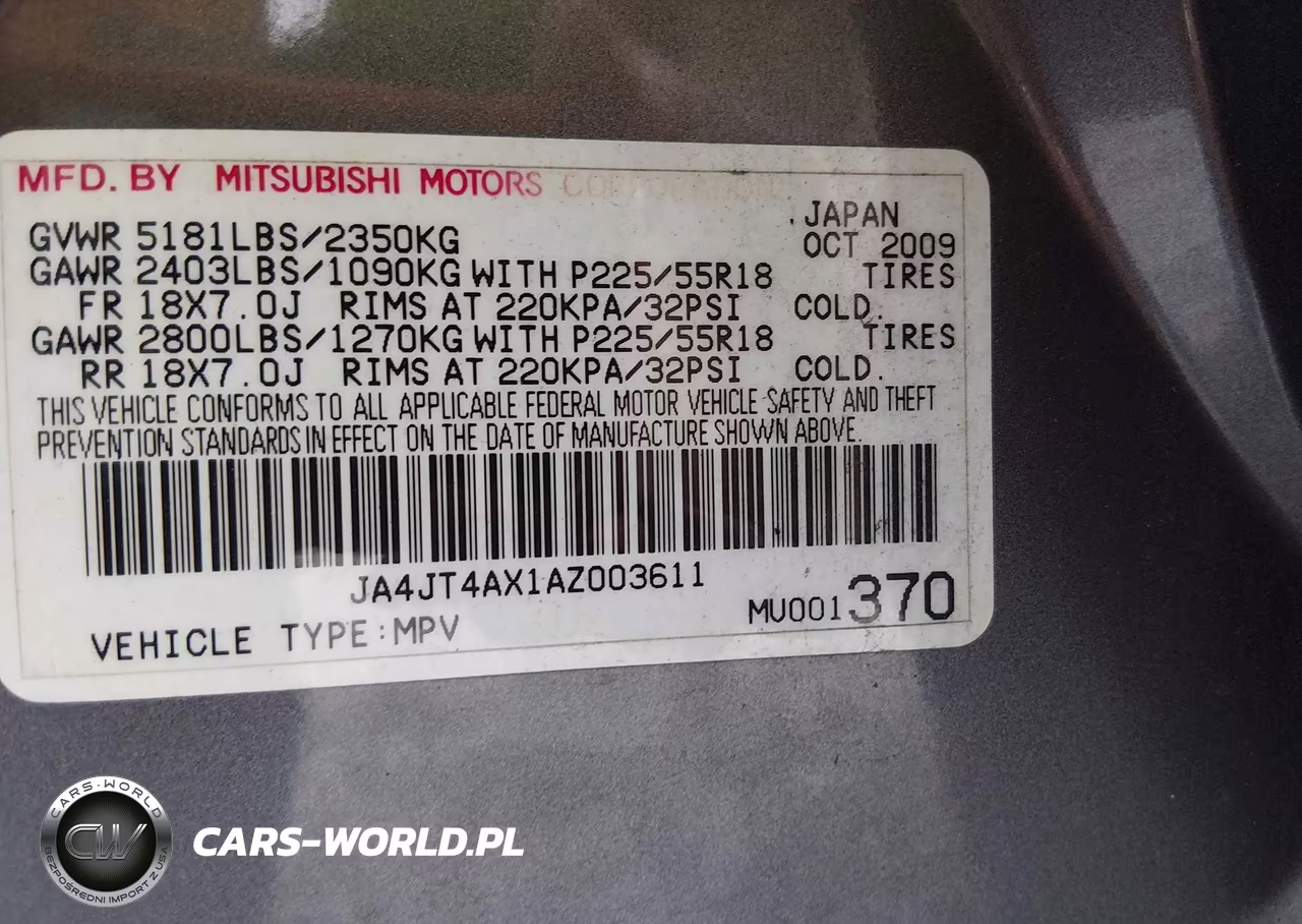 2010 Mitsubishi Outlander Xls VIN:JA4JT4AX1AZ003611 - 9