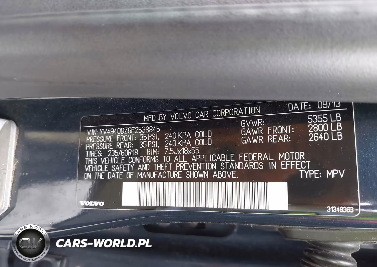 2014 Volvo Xc60 3.2 Platinum VIN:YV4940DZ6E2538845 - 9