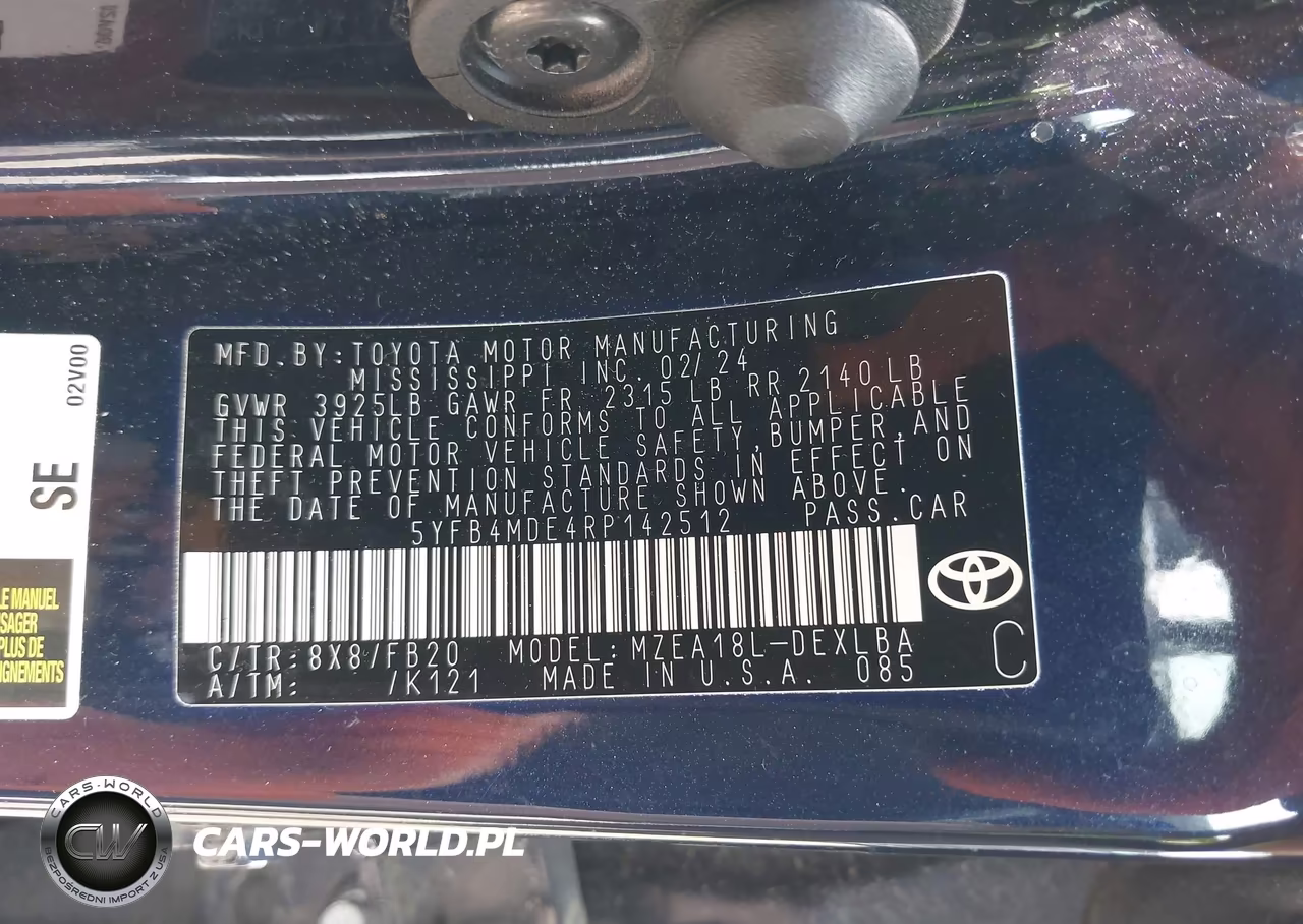 2024 Toyota Corolla Le VIN:5YFB4MDE4RP142512 - 9