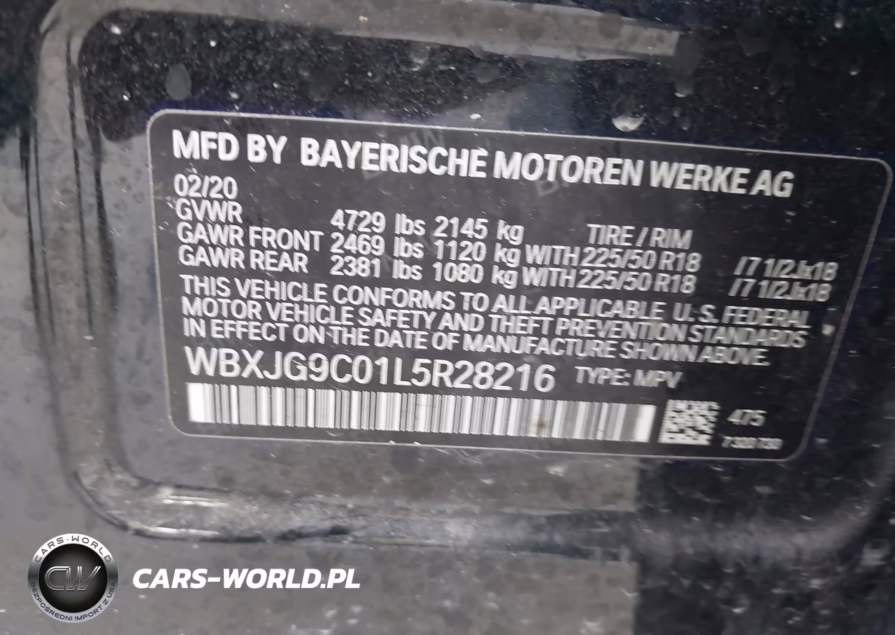 2020 BMW X1 xDrive28I VIN:WBXJG9C01L5R28216 - 9