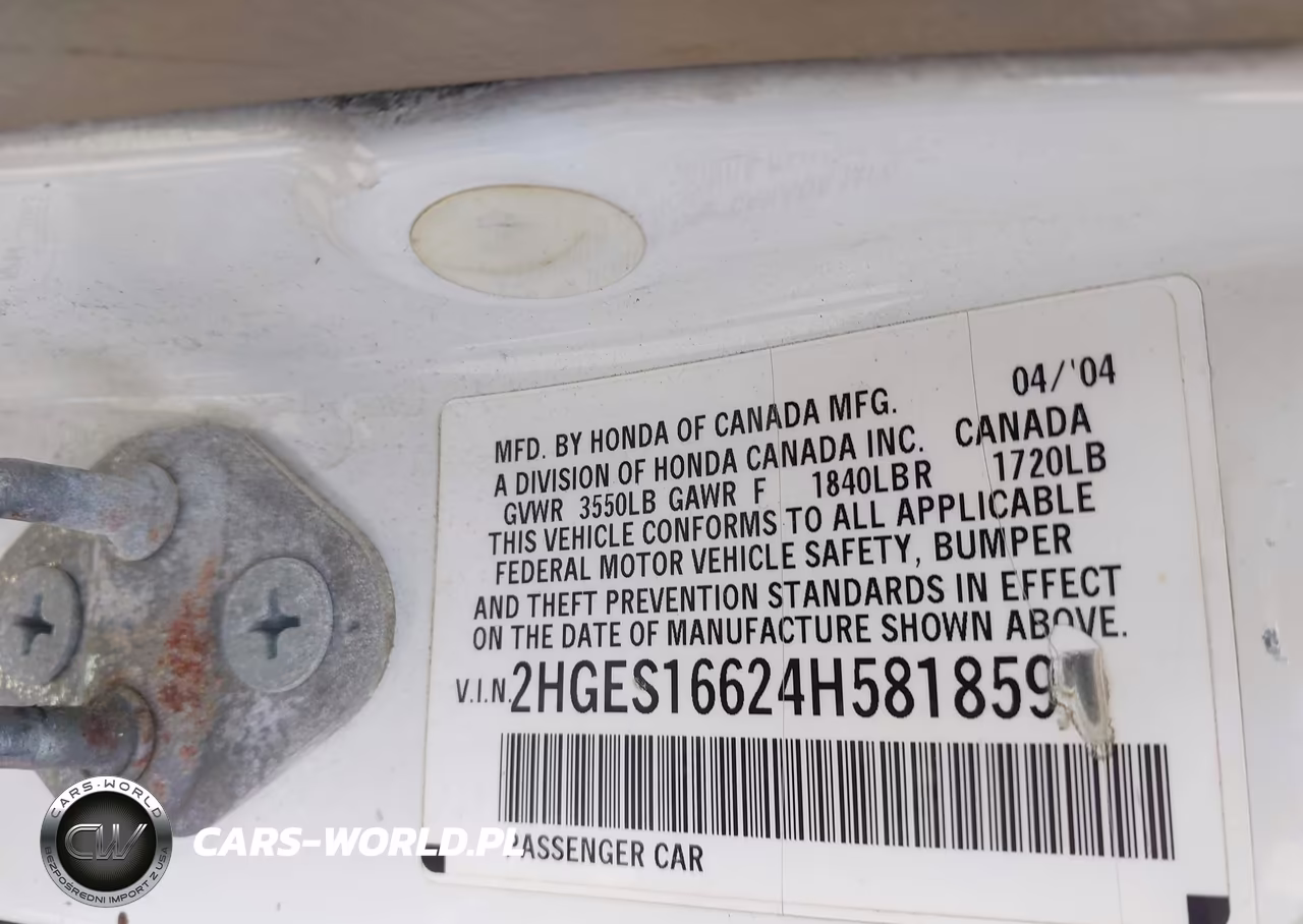 2004 Honda Civic Lx VIN:2HGES16624H581859 - 9