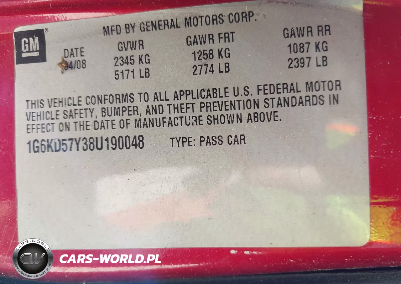 2008 Cadillac Dts 1Sb VIN:1G6KD57Y38U190048 - 9