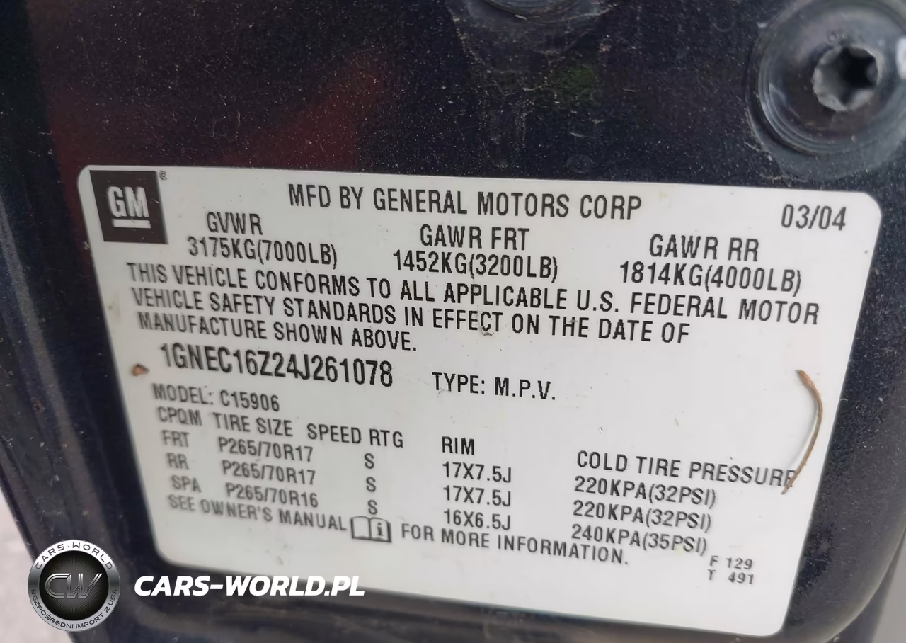 2004 Chevrolet Suburban 1500 Lt VIN:1GNEC16Z24J261078 - 9