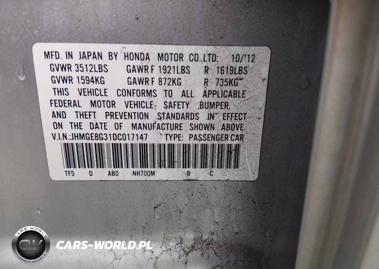 2013 Honda Fit VIN:JHMGE8G31DC017147 - 9