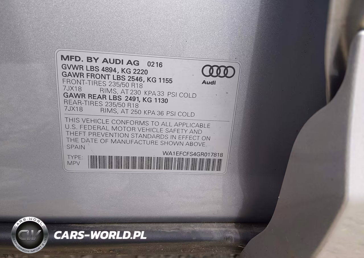 2016 Audi Q3 2.0T Premium Plus VIN:WA1EFCFS4GR017818 - 9