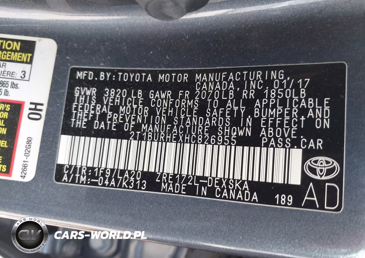2017 Toyota Corolla Xse VIN:2T1BURHEXHC826955 - 9