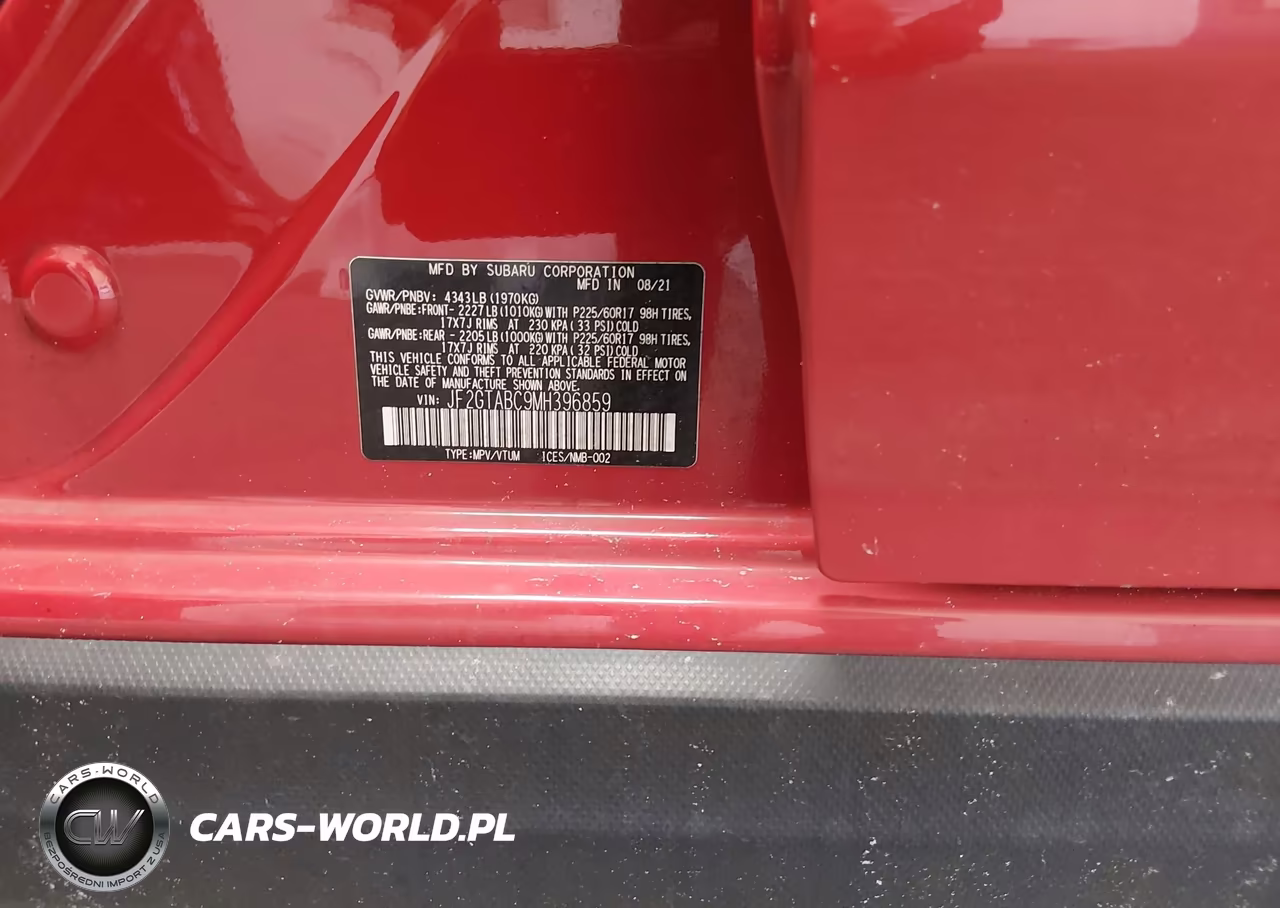 2021 Subaru Crosstrek VIN:JF2GTABC9MH396859 - 9