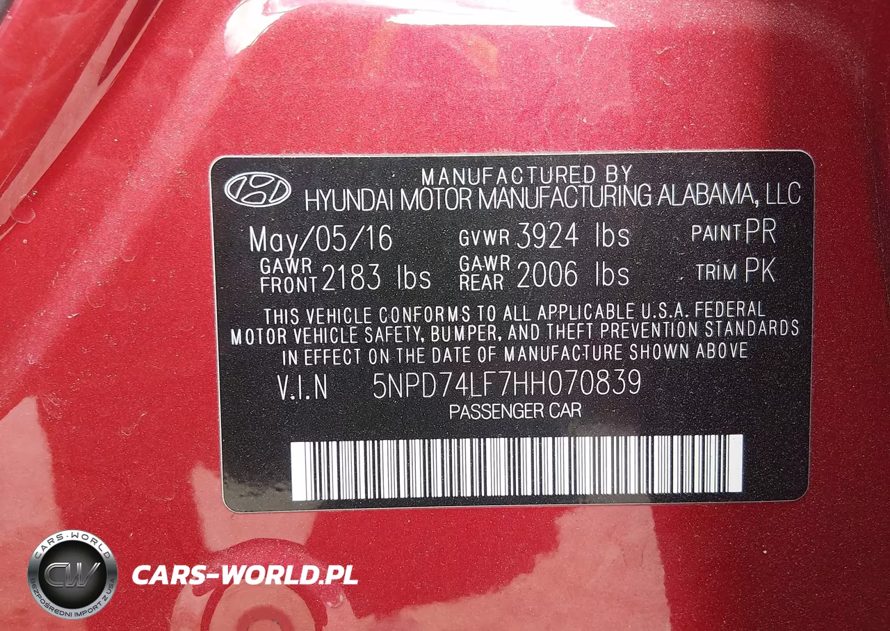 2017 Hyundai Elantra Se VIN:5NPD74LF7HH070839 - 9