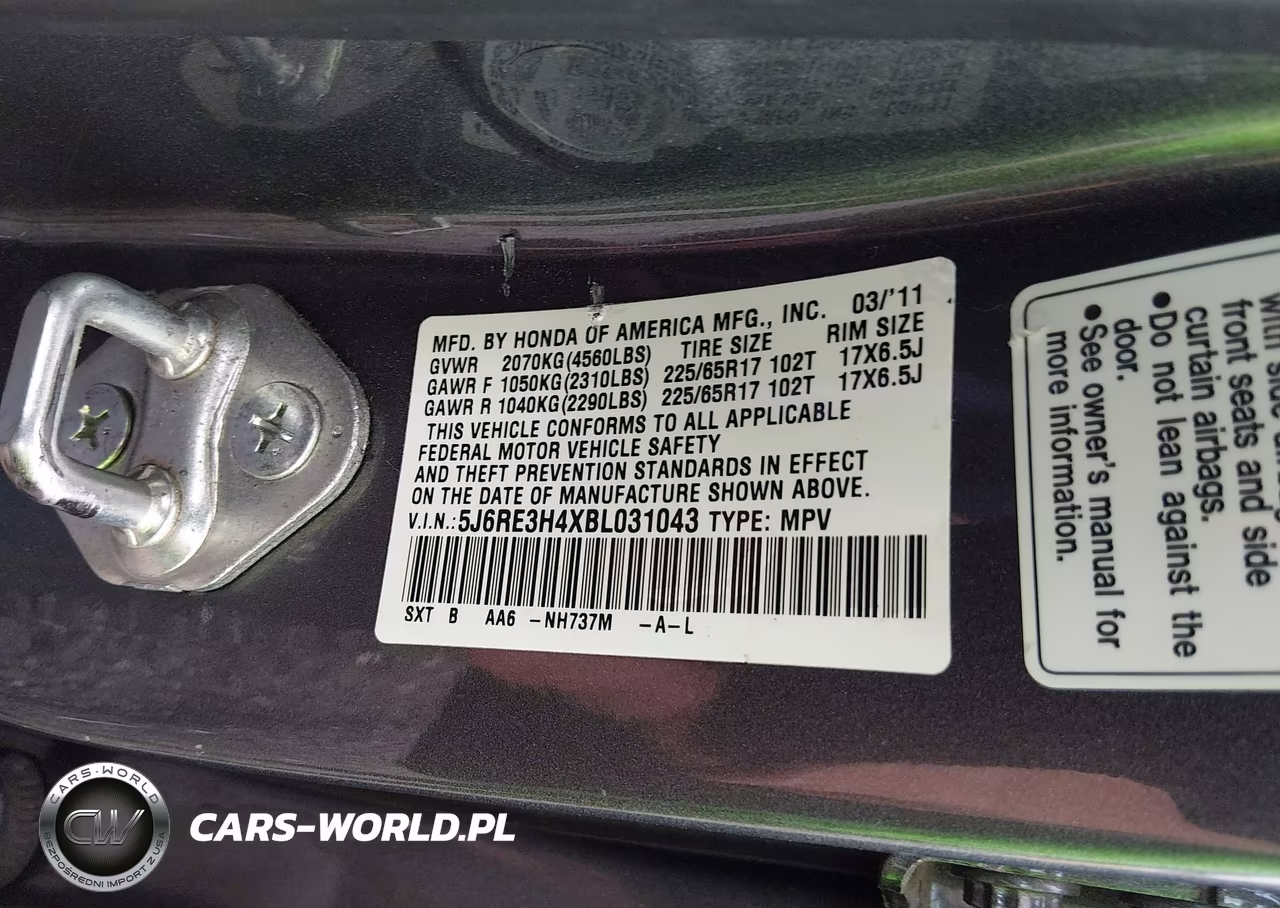 2011 Honda Cr-V Se VIN:5J6RE3H4XBL031043 - 9