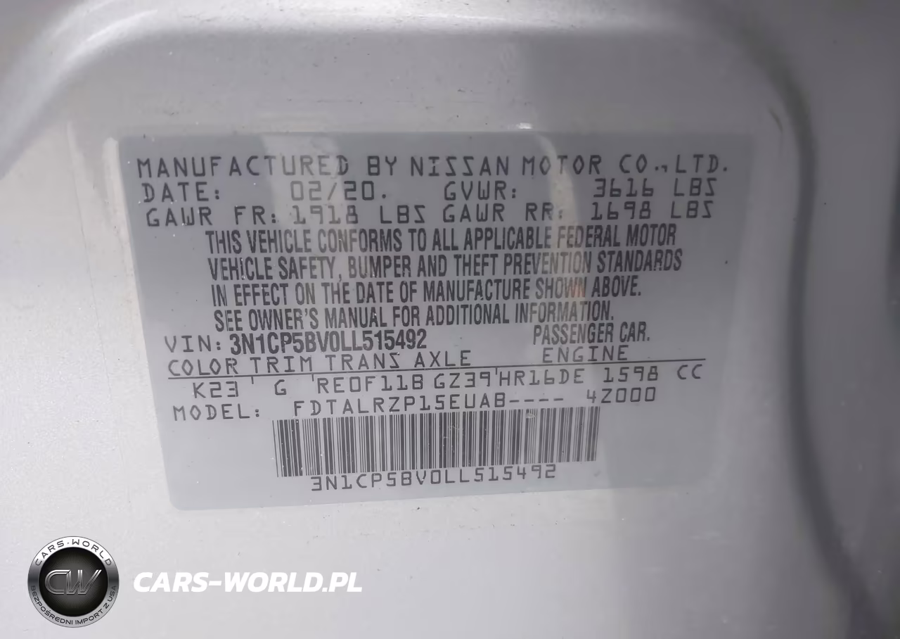 2020 Nissan Kicks S Xtronic Cvt VIN:3N1CP5BV0LL515492 - 9