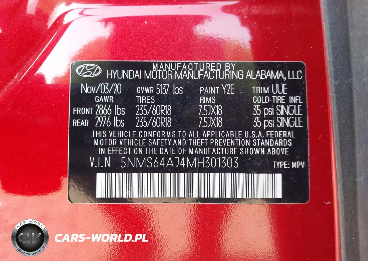 2021 Hyundai Santa Fe Sel VIN:5NMS64AJ4MH301303 - 9